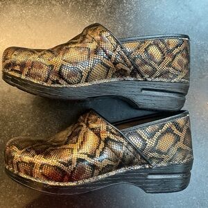 Snake Print Clogs